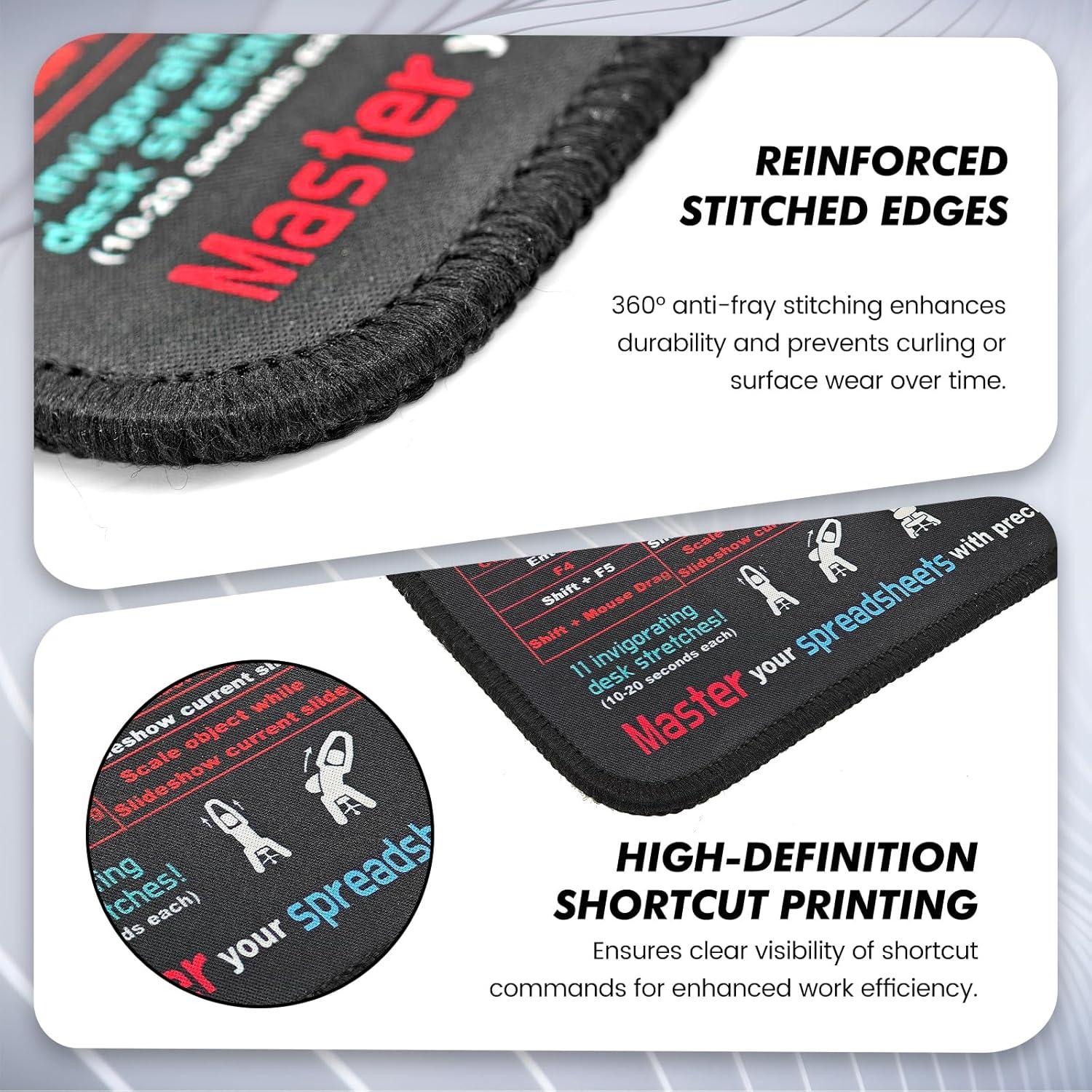 Alfombrilla de Ratón Zoolyx 30x25 cm con Atajos de Excel