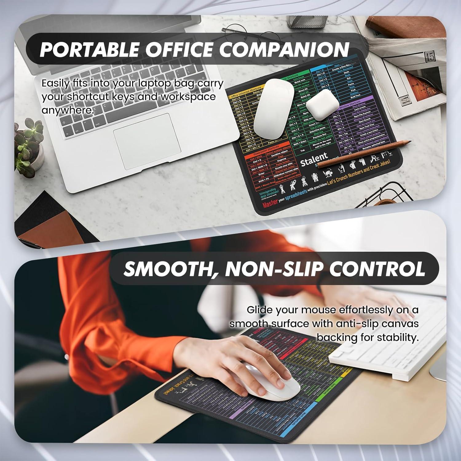 Alfombrilla de Ratón Zoolyx 30x25 cm con Atajos de Excel