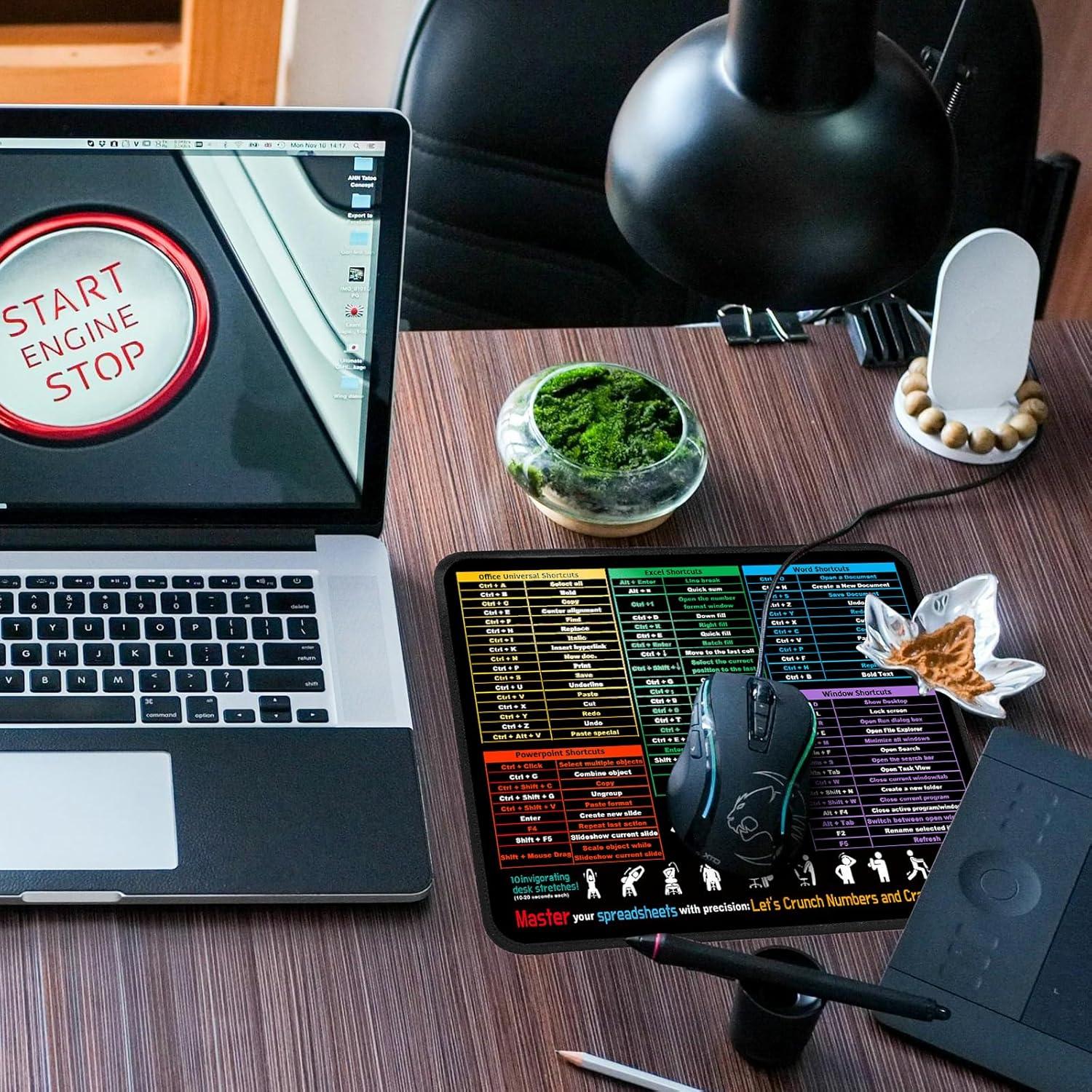 Alfombrilla de Ratón Zoolyx 30x25 cm con Atajos de Excel