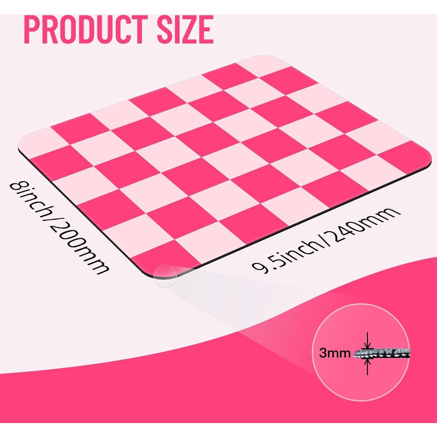 Alfombrilla de Ratón Stanoha Rosa Cuadrada Antideslizante 24x20cm