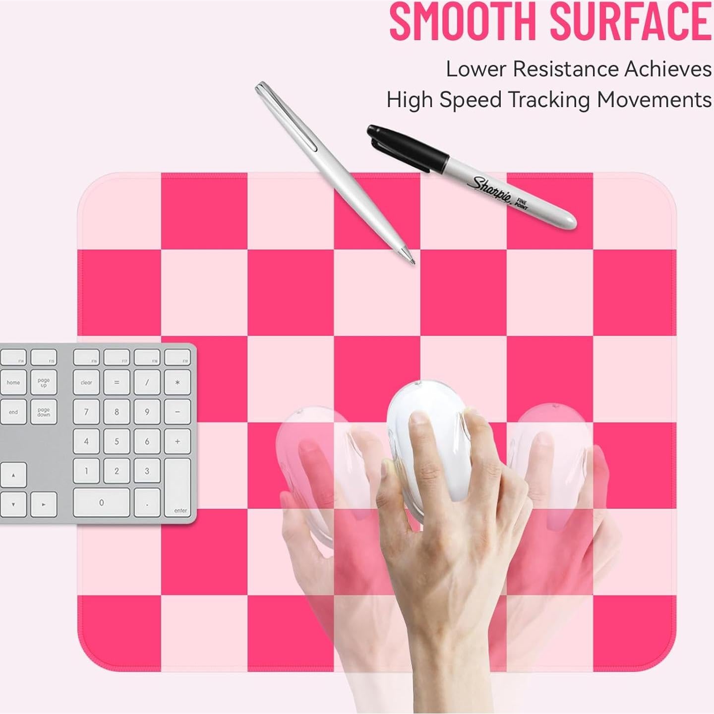 Alfombrilla de Ratón Stanoha Rosa Cuadrada Antideslizante 24x20cm