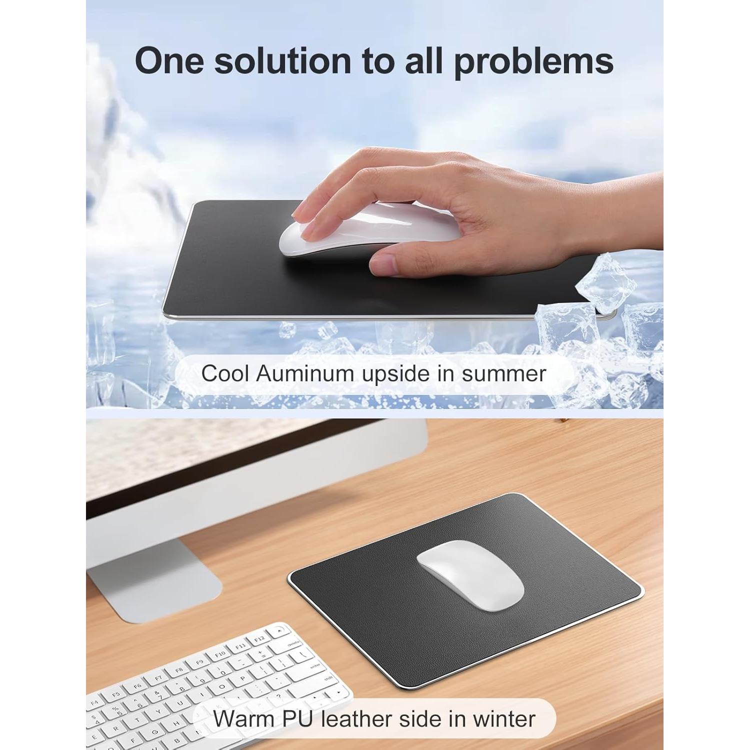 Alfombrilla de Ratón Vaydeer de Aluminio Negra 30x24cm Impermeable