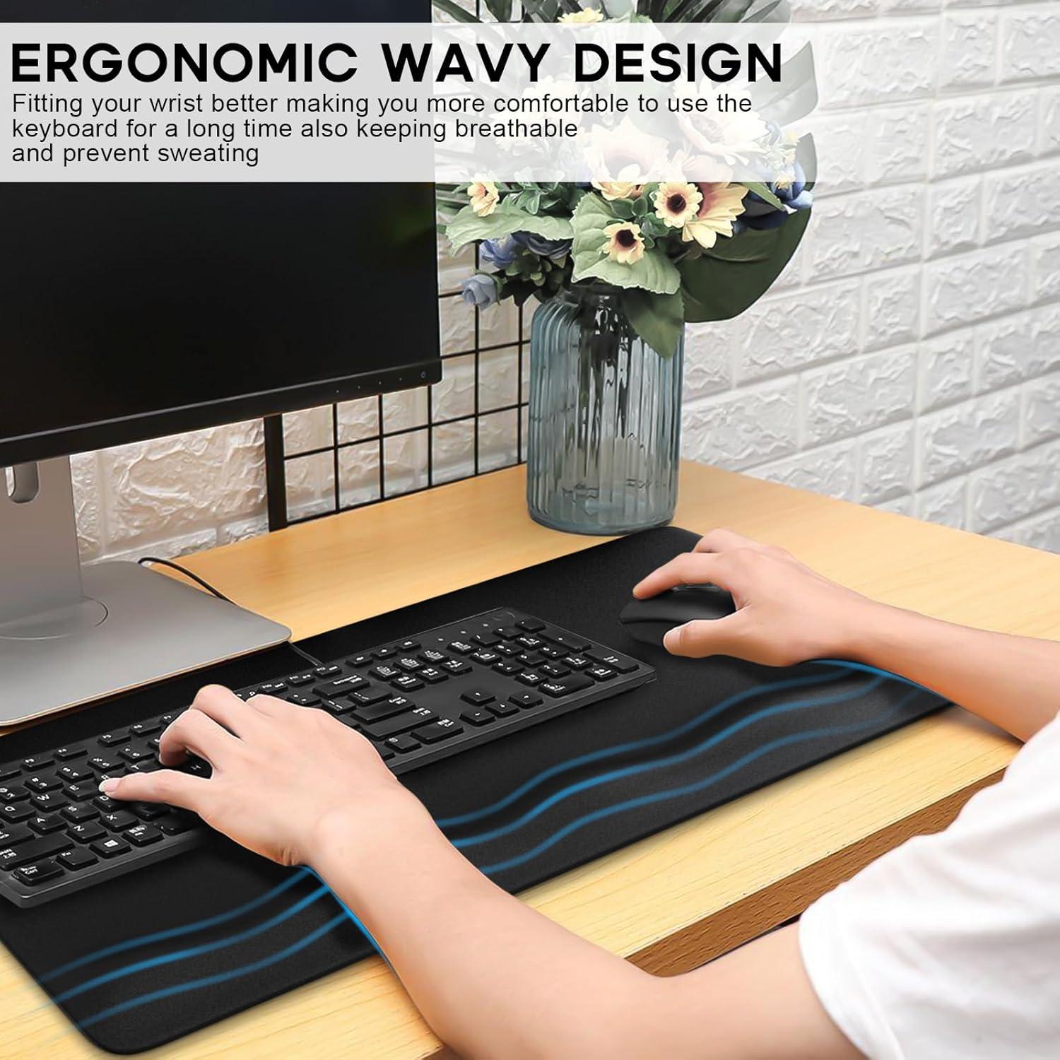 Almohadilla Grande para Ratón JIKIOU con Reposamuñecas 74.9x37.9 cm