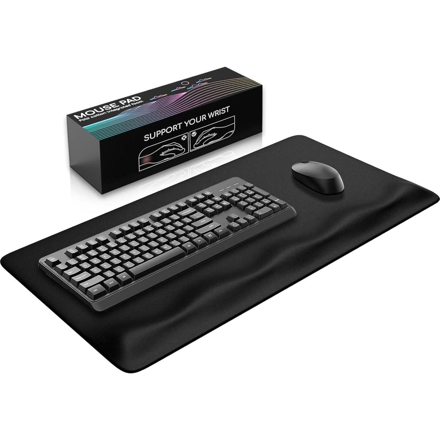 Almohadilla Grande para Ratón JIKIOU con Reposamuñecas 74.9x37.9 cm