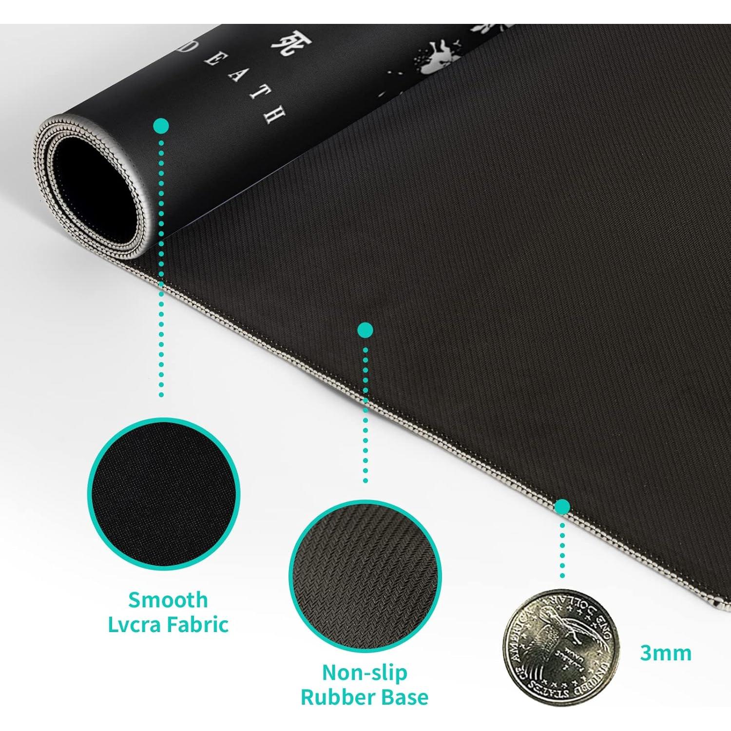 Alfombrilla de Ratón Siski Negra y Blanca 80x30 cm Antideslizante