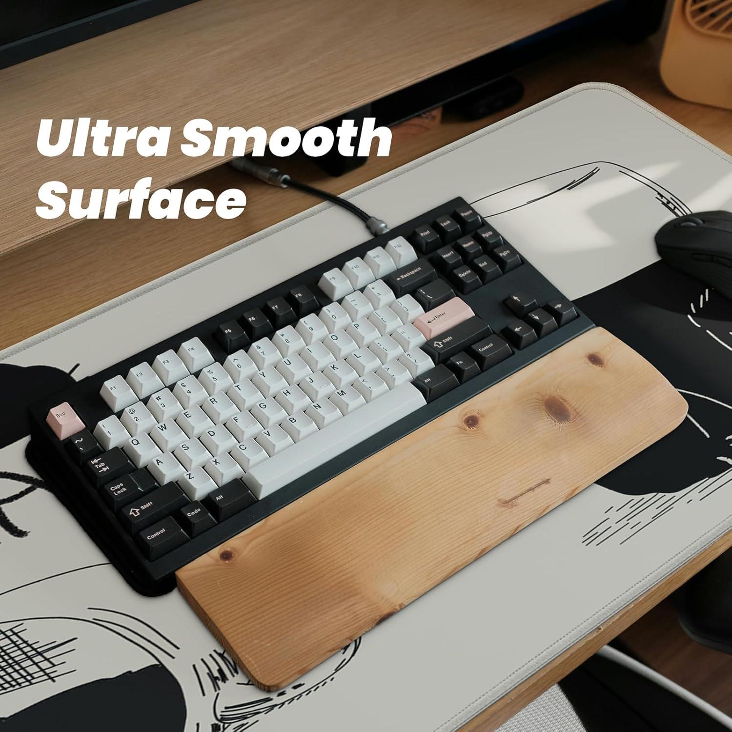 Alfombrilla de Ratón FTSYAD Gato Negro Anime 80x30cm Antideslizante