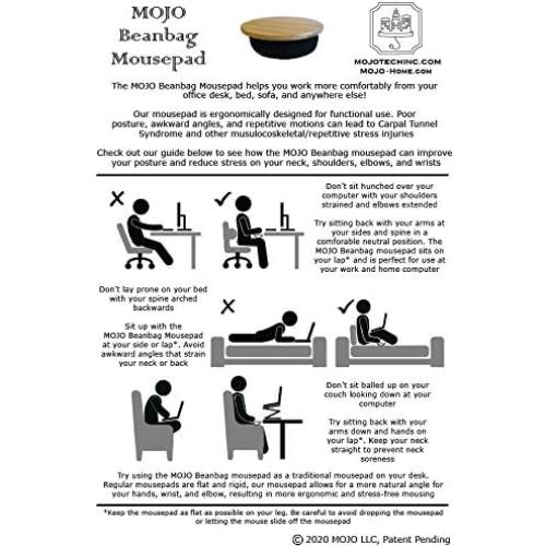 Alfombrilla de Ratón Ergonómica MOJO Beanbag Madera de Bambú