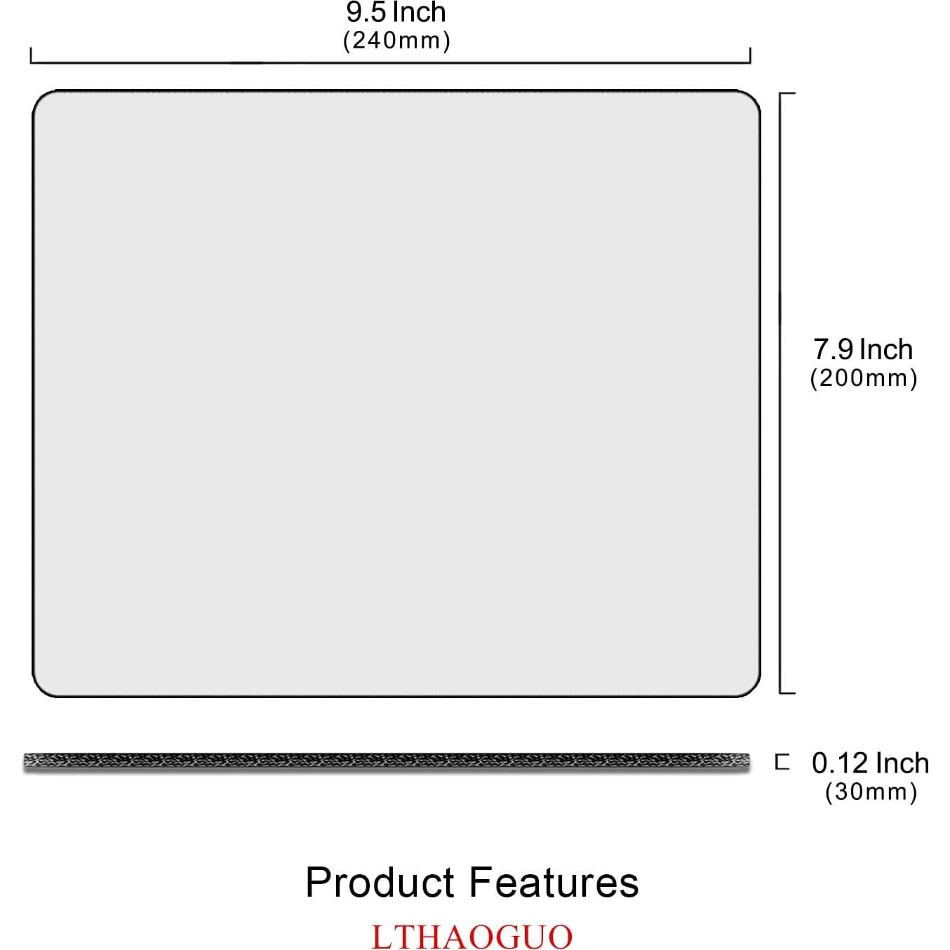 Alfombrilla de Ratón LTHAOGUO Floral Beige 240mm x 200mm