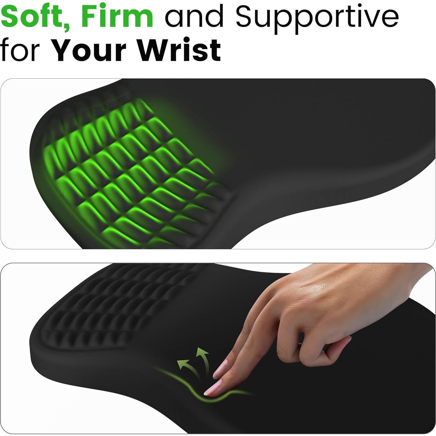 Almohadilla Ergonómica para Ratón MEKASS 30x20cm Negro