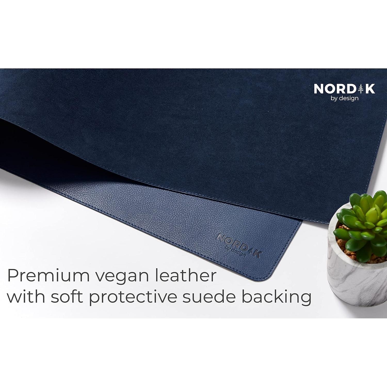 Alfombrilla de Escritorio Cuero Vegano Nordik 89x43cm Azul Medianoche