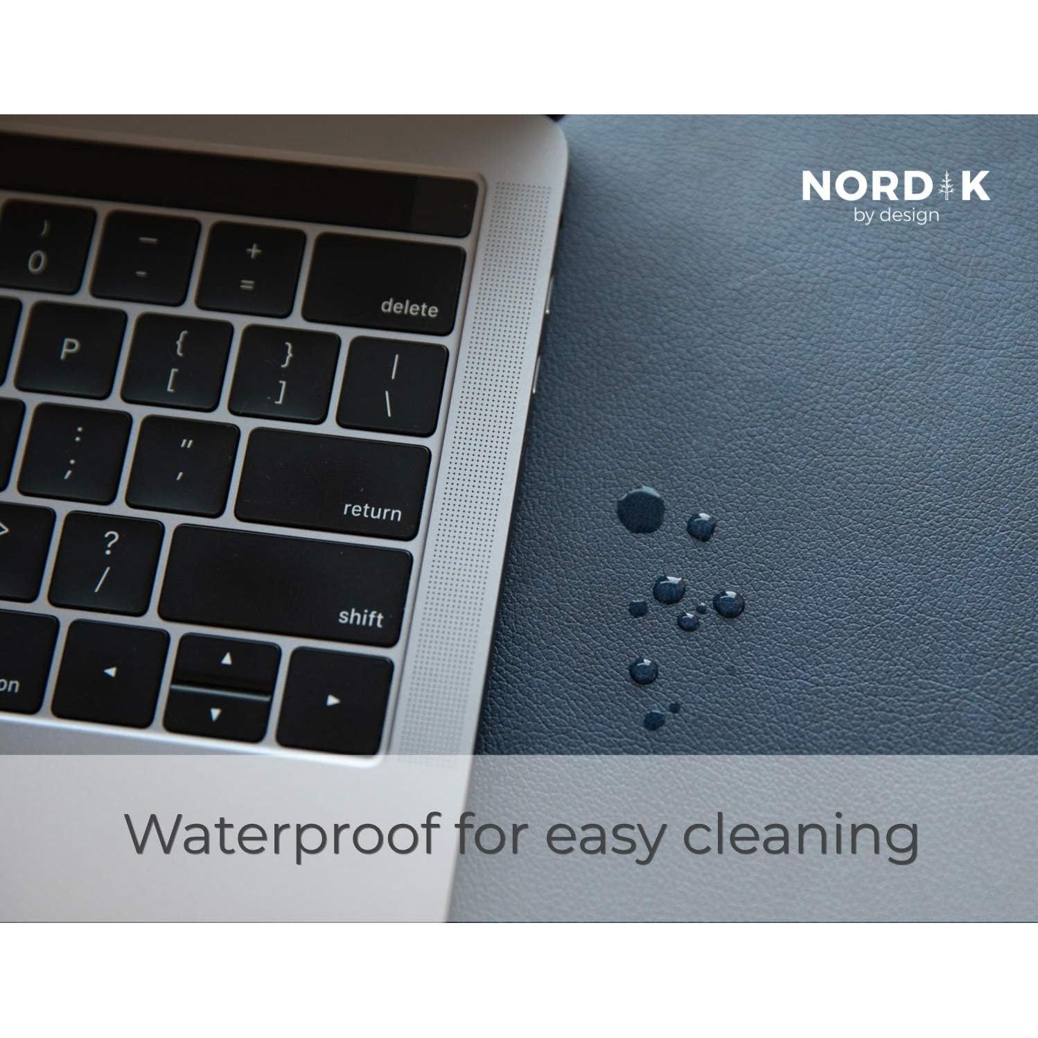 Alfombrilla de Escritorio Cuero Vegano Nordik 89x43cm Azul Medianoche