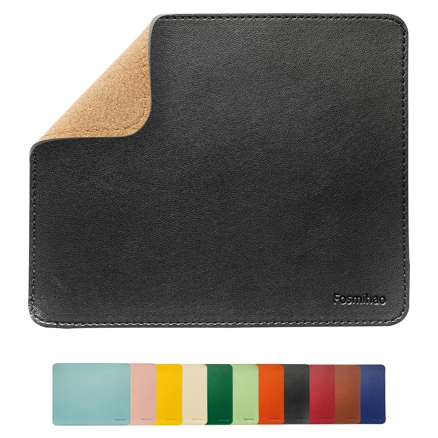 Alfombrilla de Ratón Doble Cara Fosmihao 26x21 cm Negra