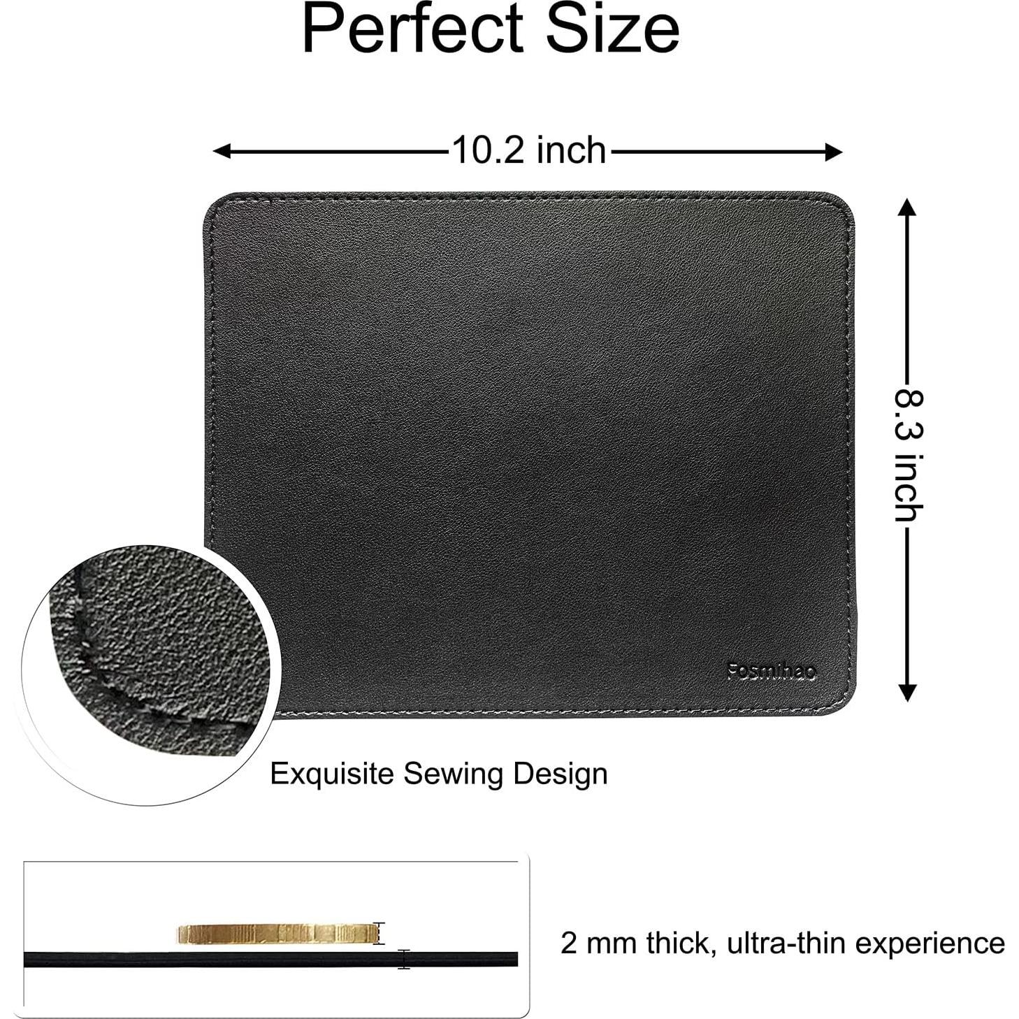 Alfombrilla de Ratón Doble Cara Fosmihao 26x21 cm Negra