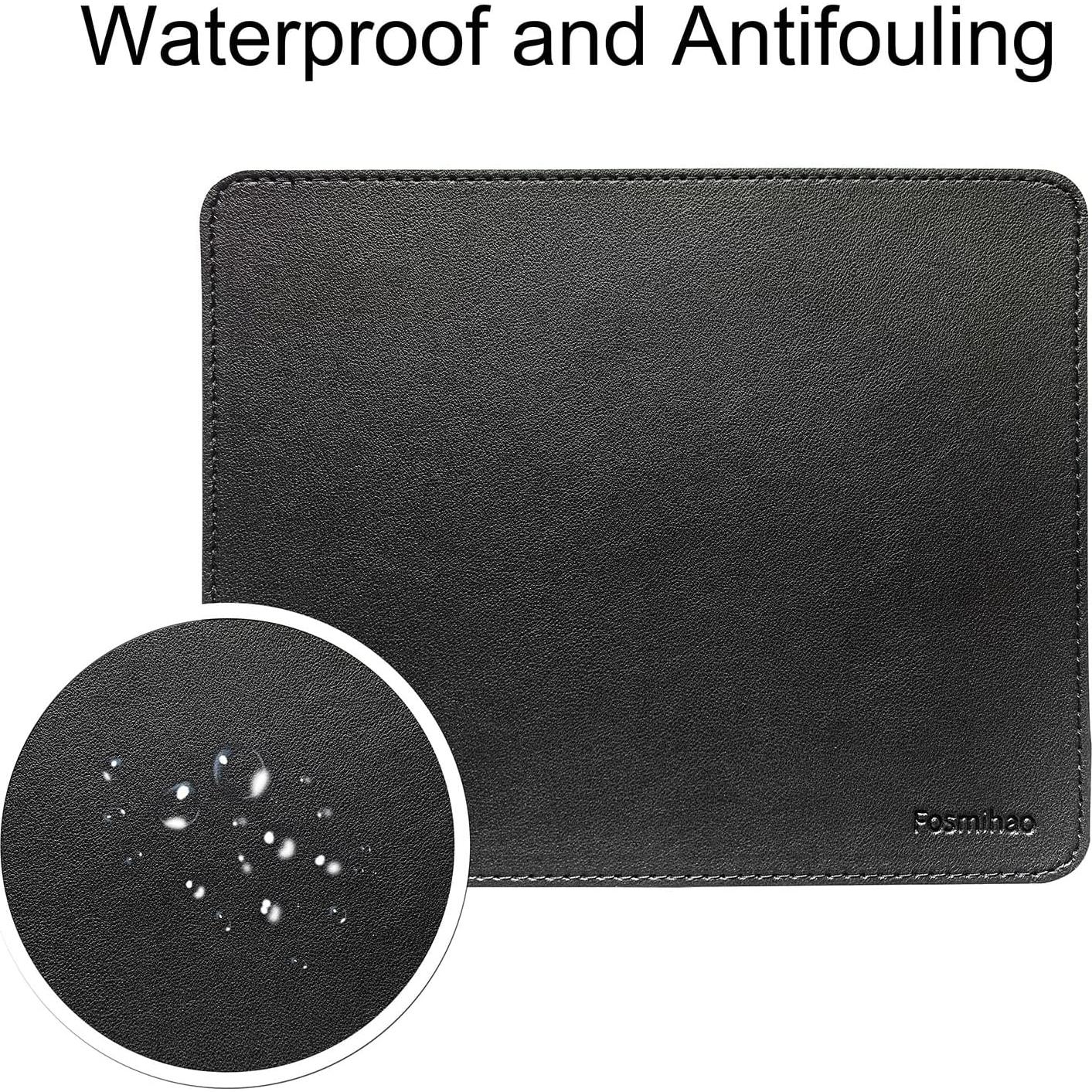 Alfombrilla de Ratón Doble Cara Fosmihao 26x21 cm Negra