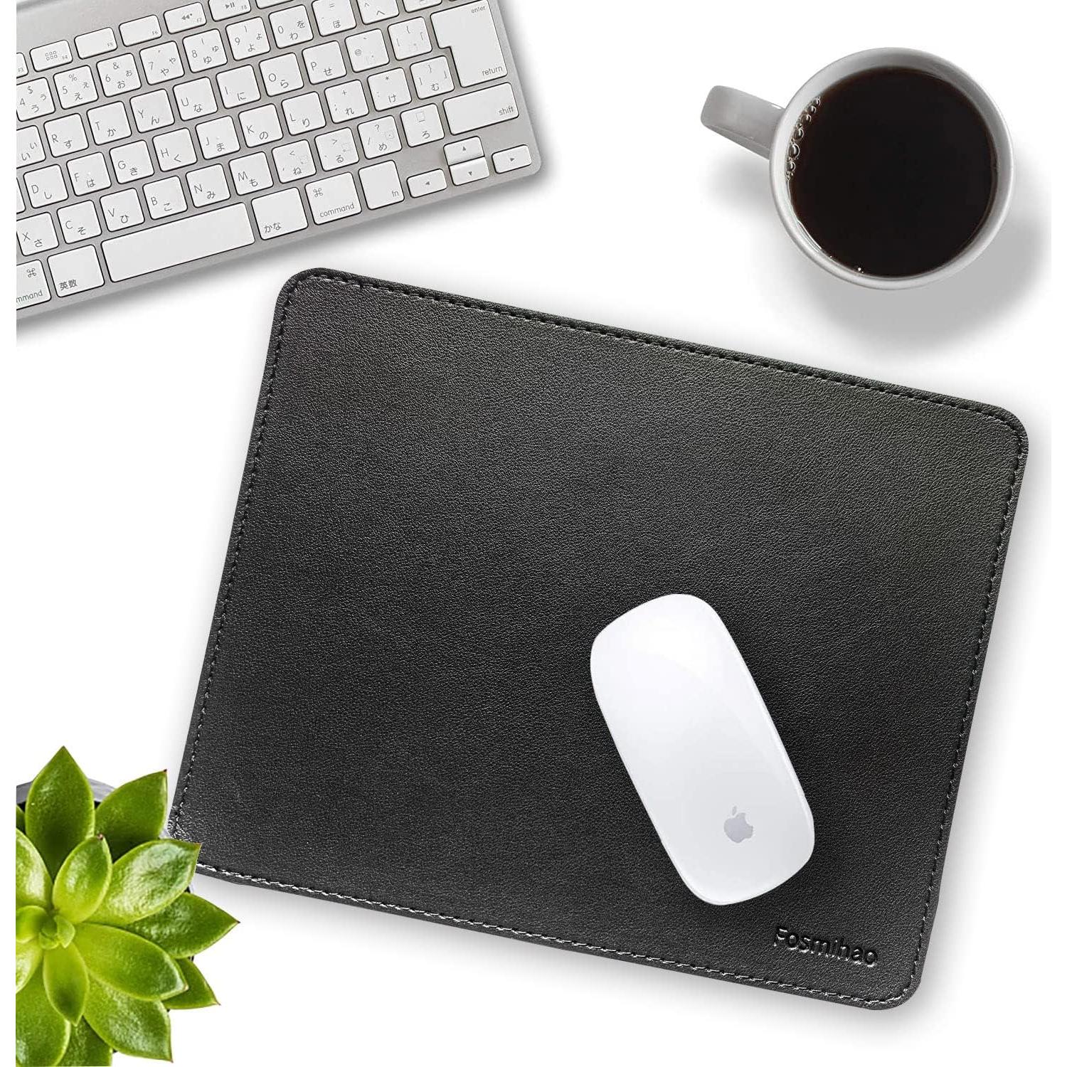 Alfombrilla de Ratón Doble Cara Fosmihao 26x21 cm Negra