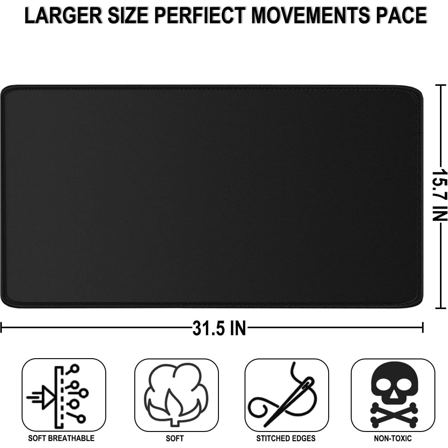 Alfombrilla de Ratón Grande JOCYRN 80x40 cm Resistente al Agua