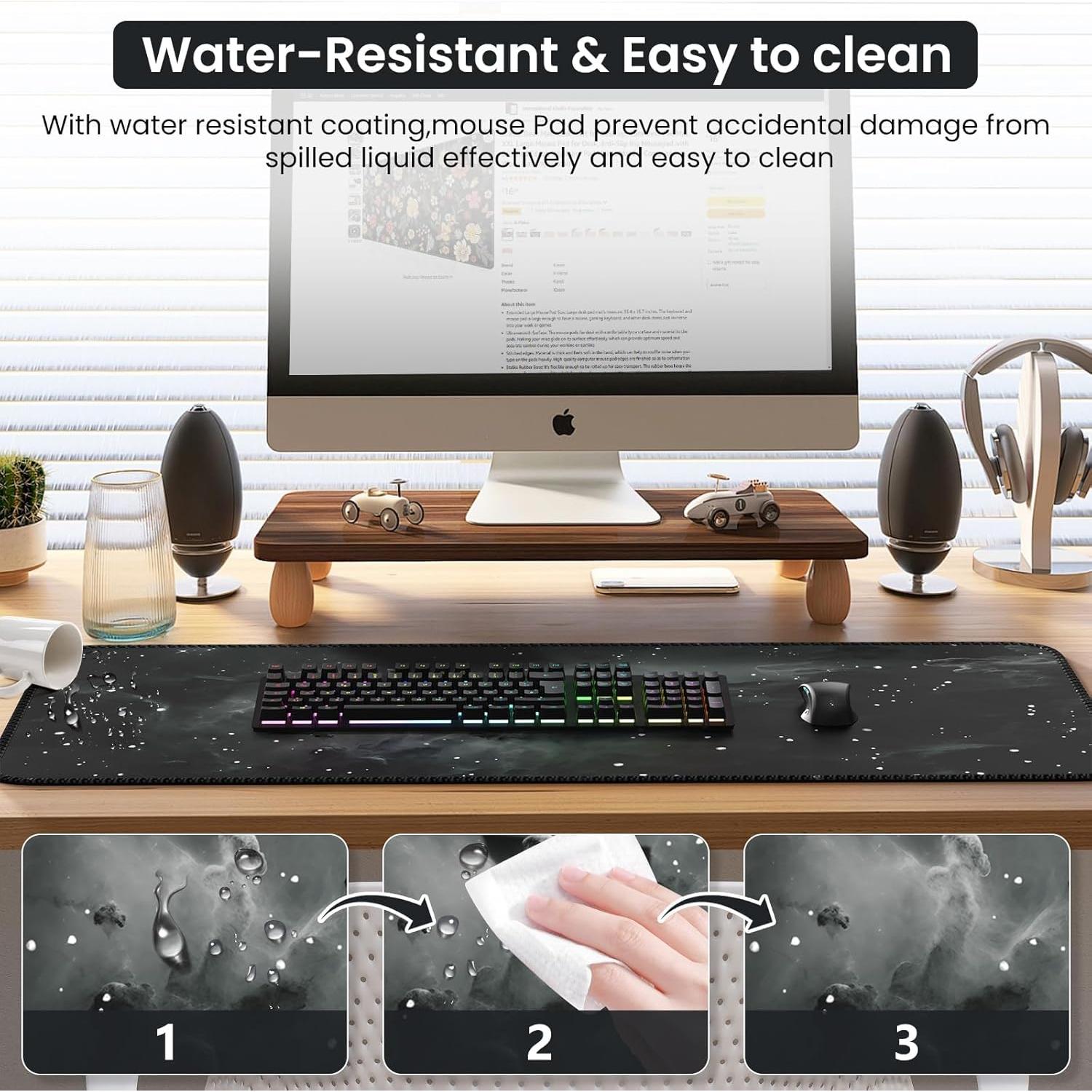 Alfombrilla de Ratón Gaming iCasso XXL 90x40cm Roca Estelar