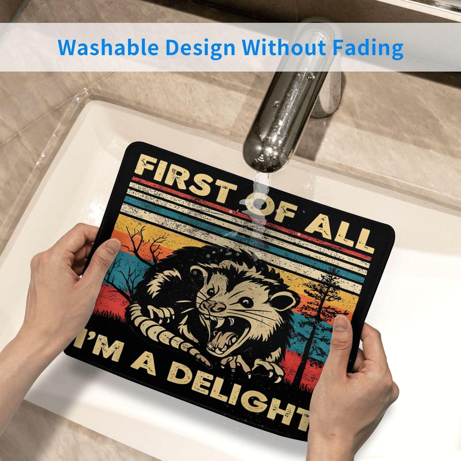 Alfombrilla de Ratón Cuadrada Jakayla Opossum 24x20cm Antideslizante