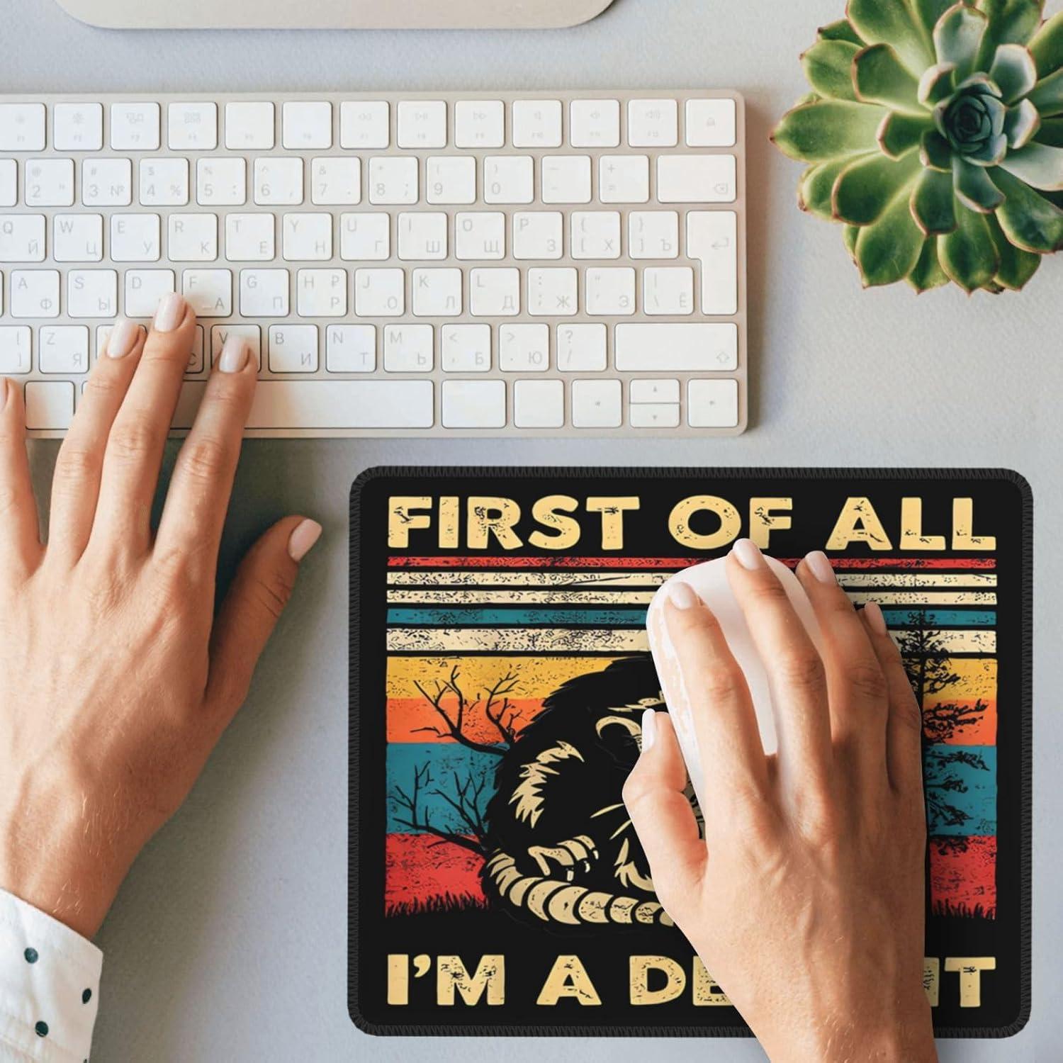 Alfombrilla de Ratón Cuadrada Jakayla Opossum 24x20cm Antideslizante