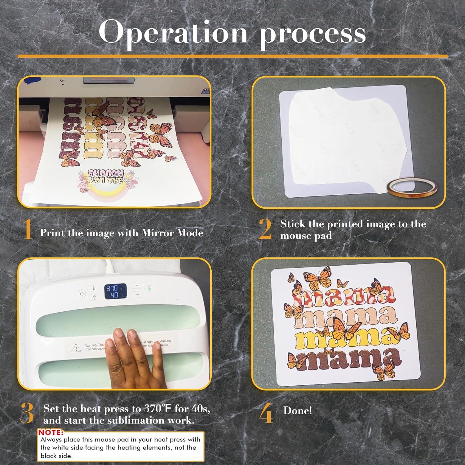 Almohadilla de Ratón A-SUB Sublimación 24x20cm 12 pcs