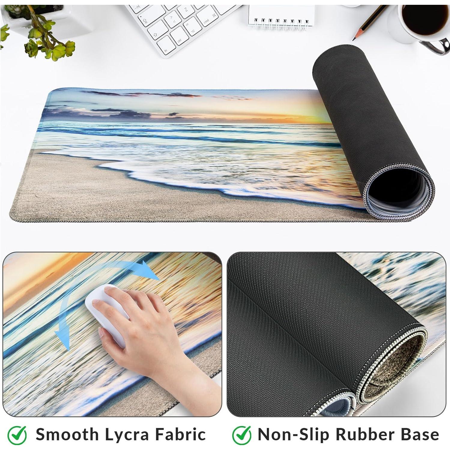 Alfombrilla de Ratón Grande Wiabsi Playa 80x40 cm Antideslizante