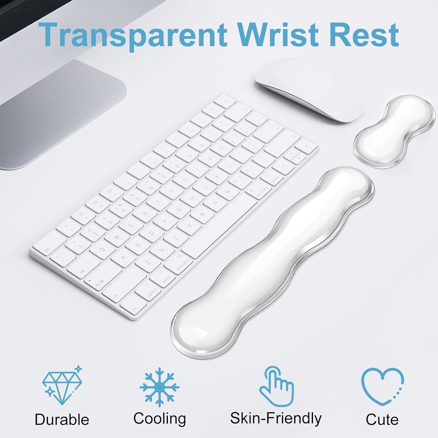 Juego de Reposamuñecas Ergonómico Ciyoja - Gel Silicona Antideslizante