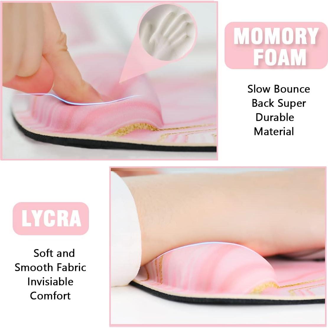 Reposapulgares Ergonómico Rosa Fluido con Soporte para Muñeca