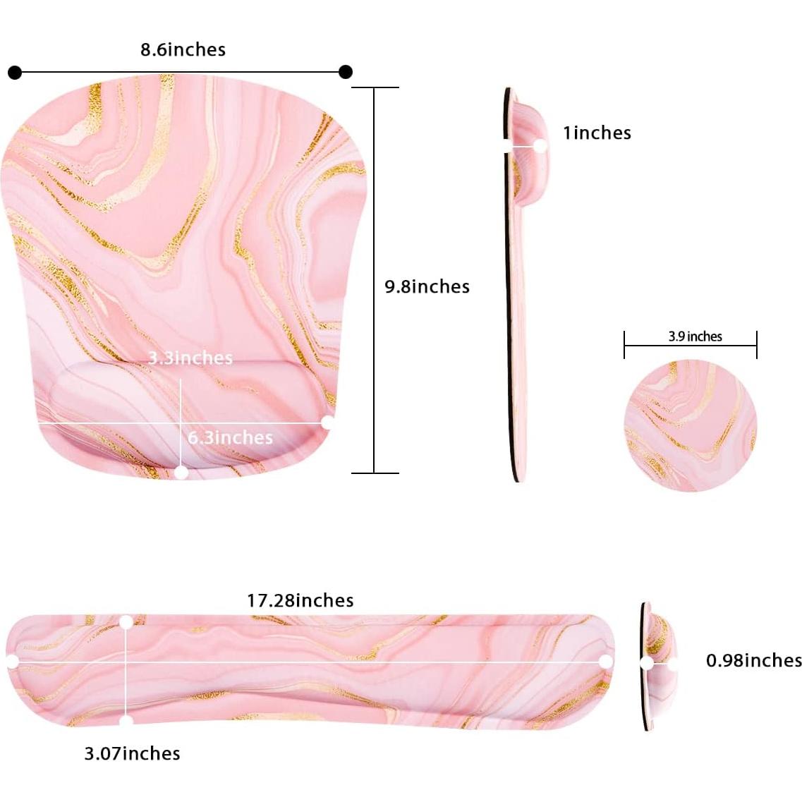 Reposapulgares Ergonómico Rosa Fluido con Soporte para Muñeca