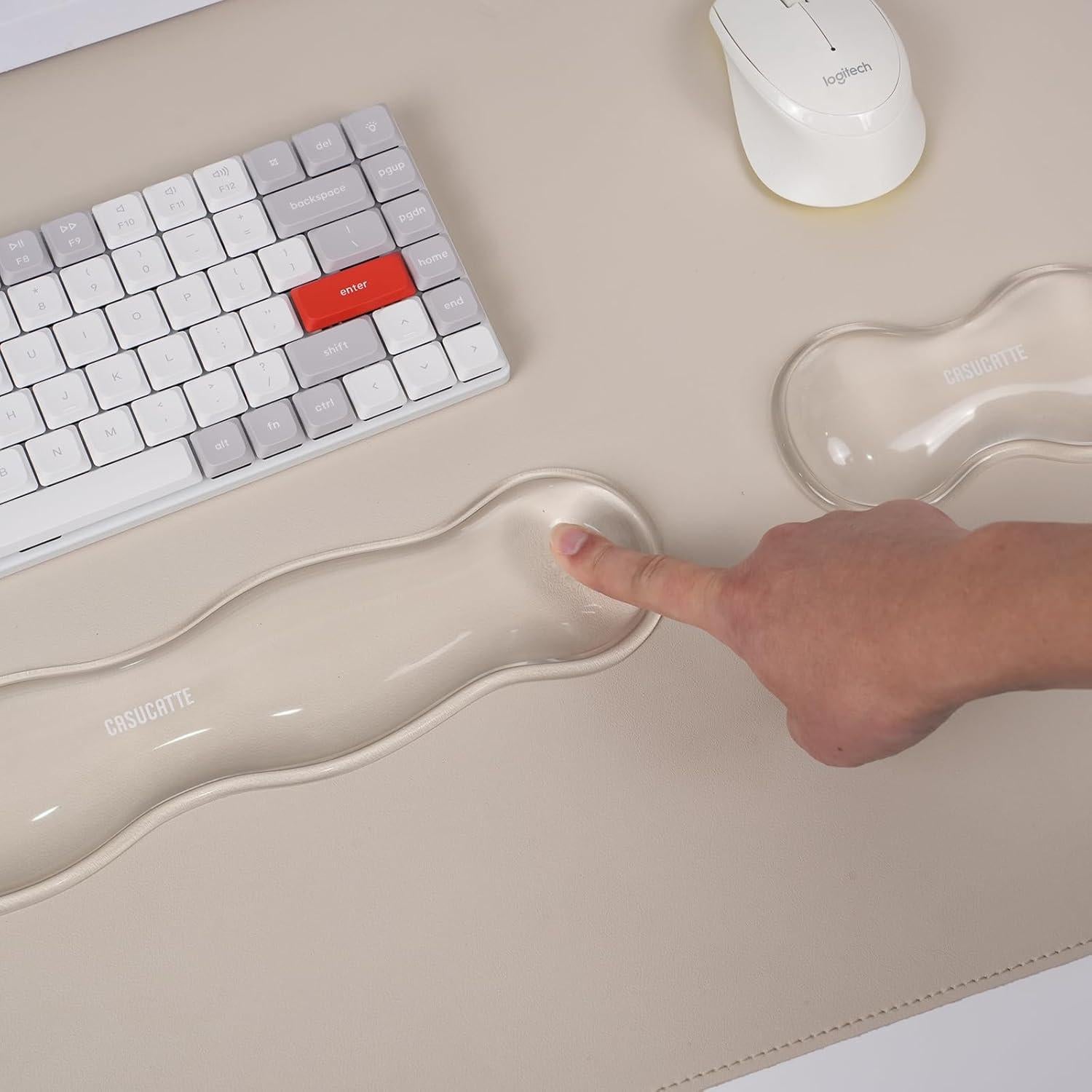 Reposamuñecas de Gel Transparente CASUCATTE - Antideslizante, Ergonómico