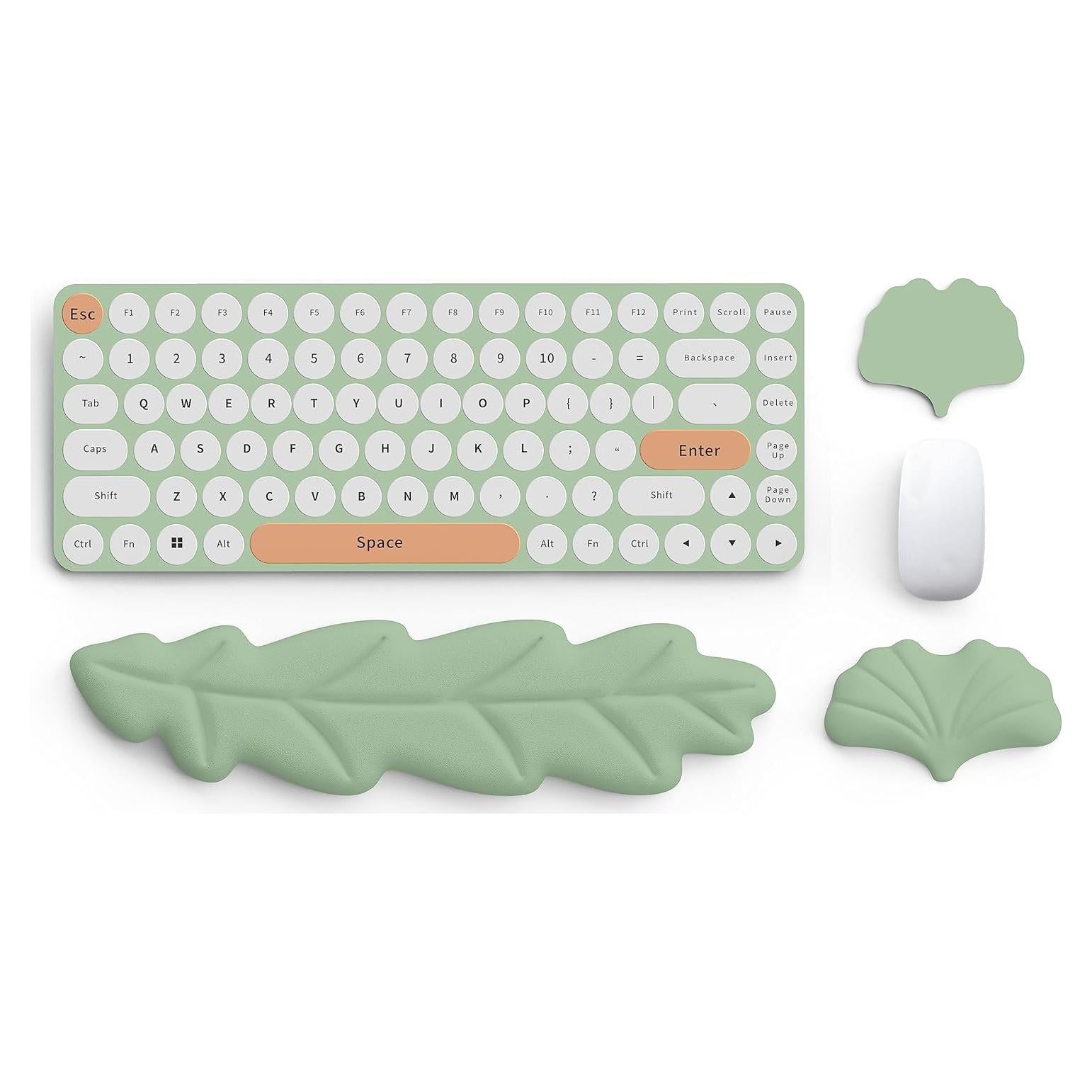 Juego de Almohadillas Ergonómicas Lauspuck en Forma de Hoja