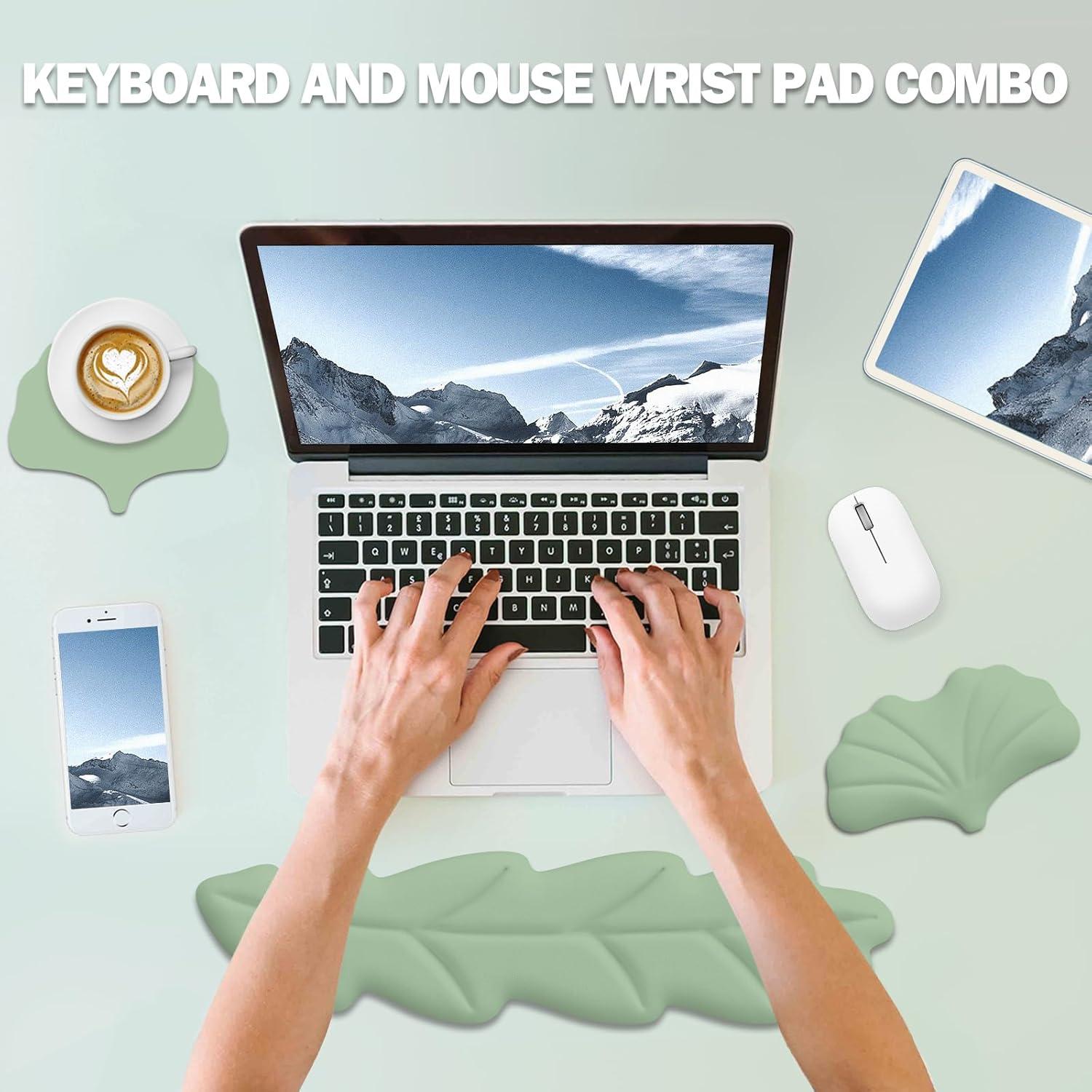 Juego de Almohadillas Ergonómicas Lauspuck en Forma de Hoja