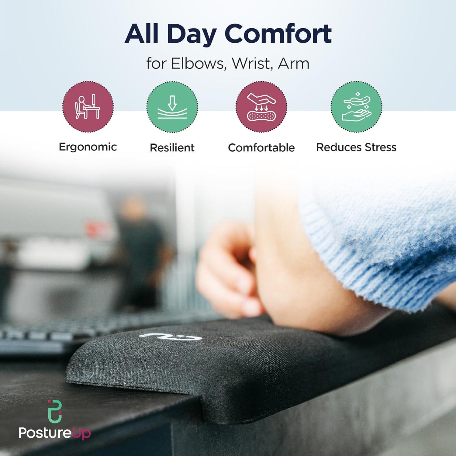 Reposamuñecas Ergonómico PostureUp L-Shape Negro 60.96cm