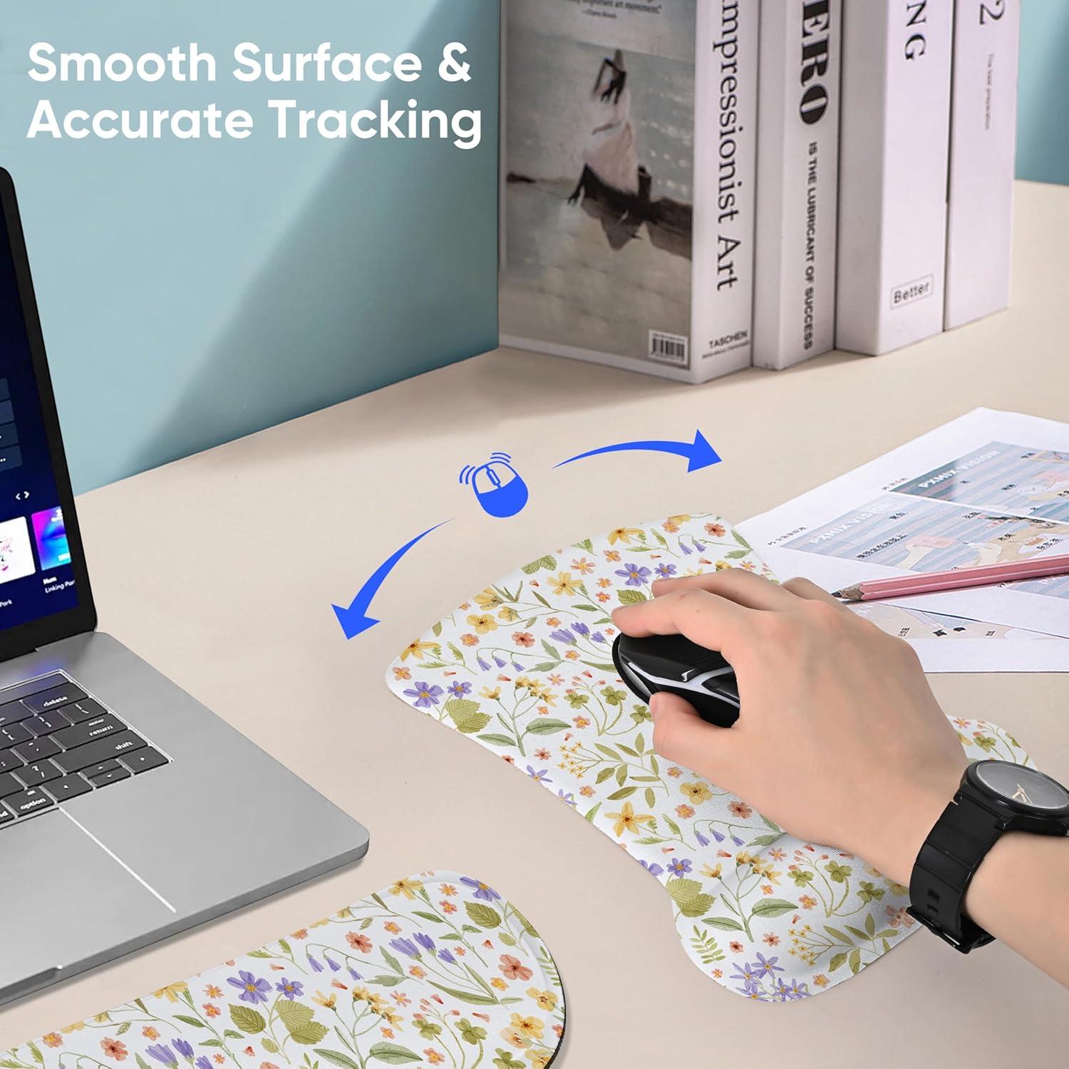 Conjunto Reposamuñecas AUPET Espuma Viscoelástica Ergonómico