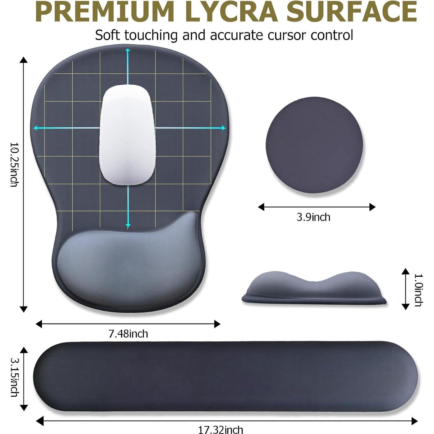 Alfombrilla de Ratón Ergonómica NEENALO con Reposamuñecas