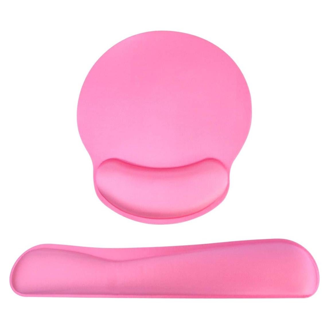 Almohadillas para Muñeca Teclado y Ratón Poualss Rosa Claro