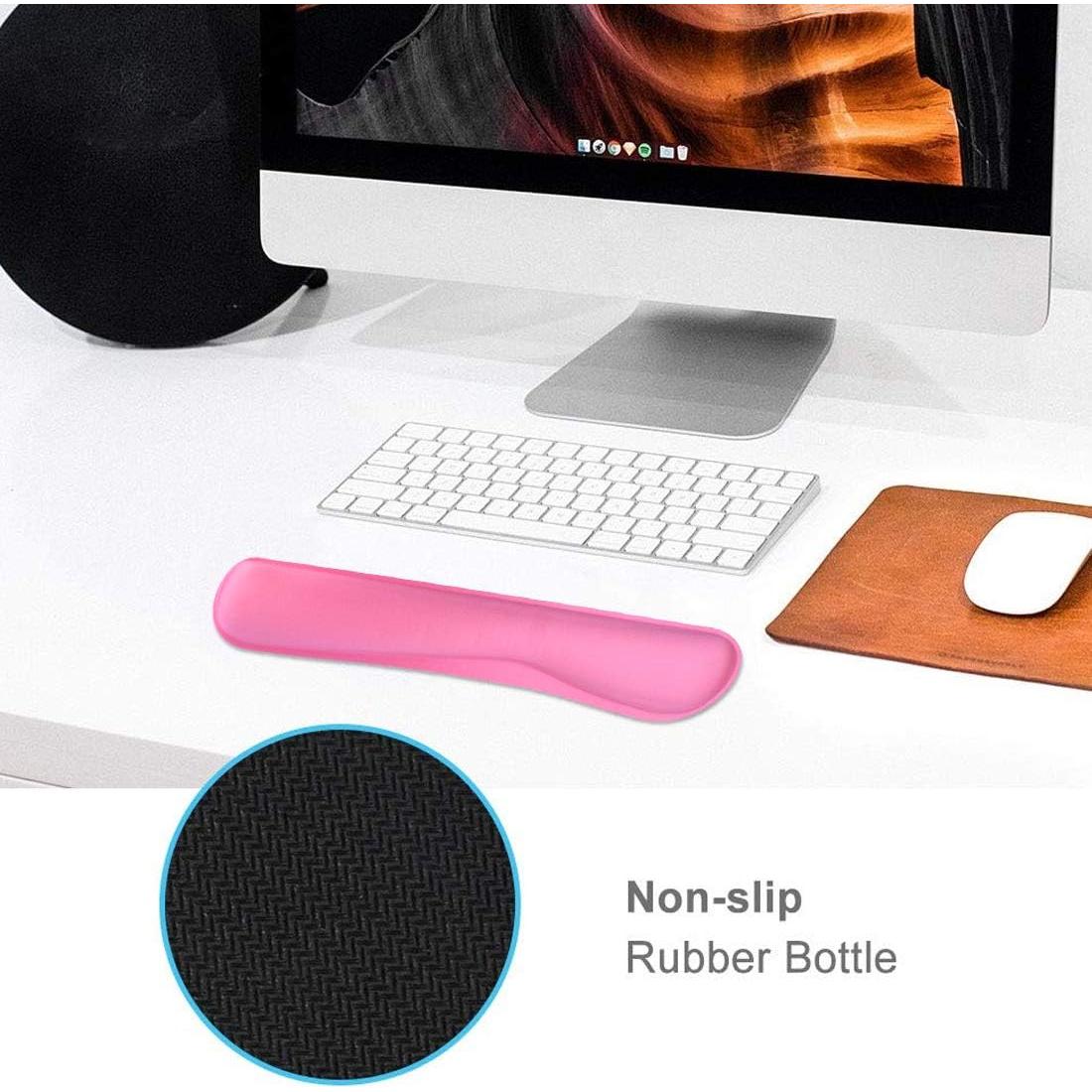 Almohadillas para Muñeca Teclado y Ratón Poualss Rosa Claro