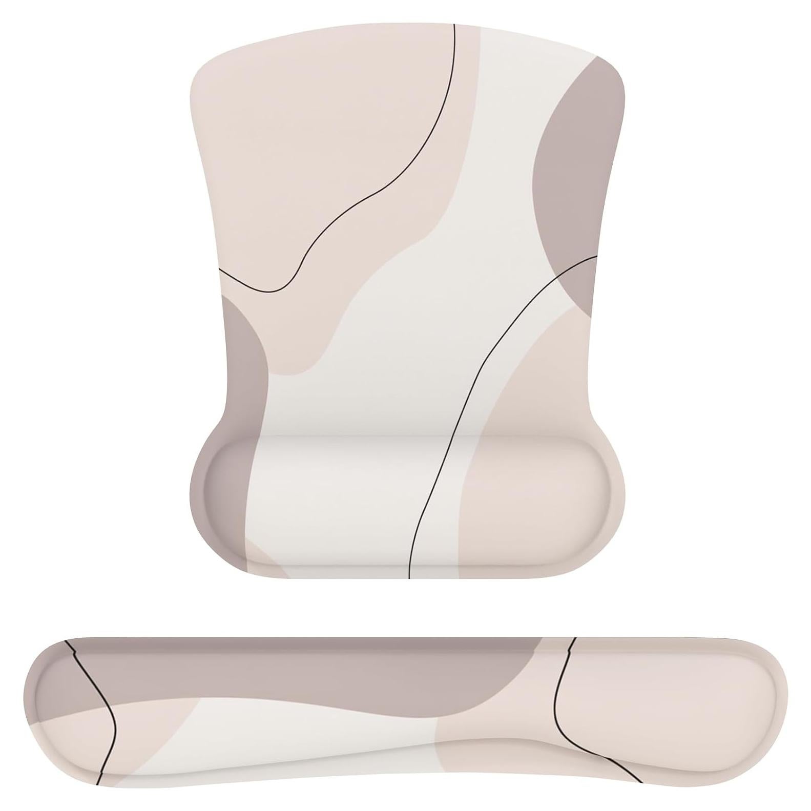 Alfombrilla de Ratón iCasso Ergonómica con Reposamuñecas Marrón