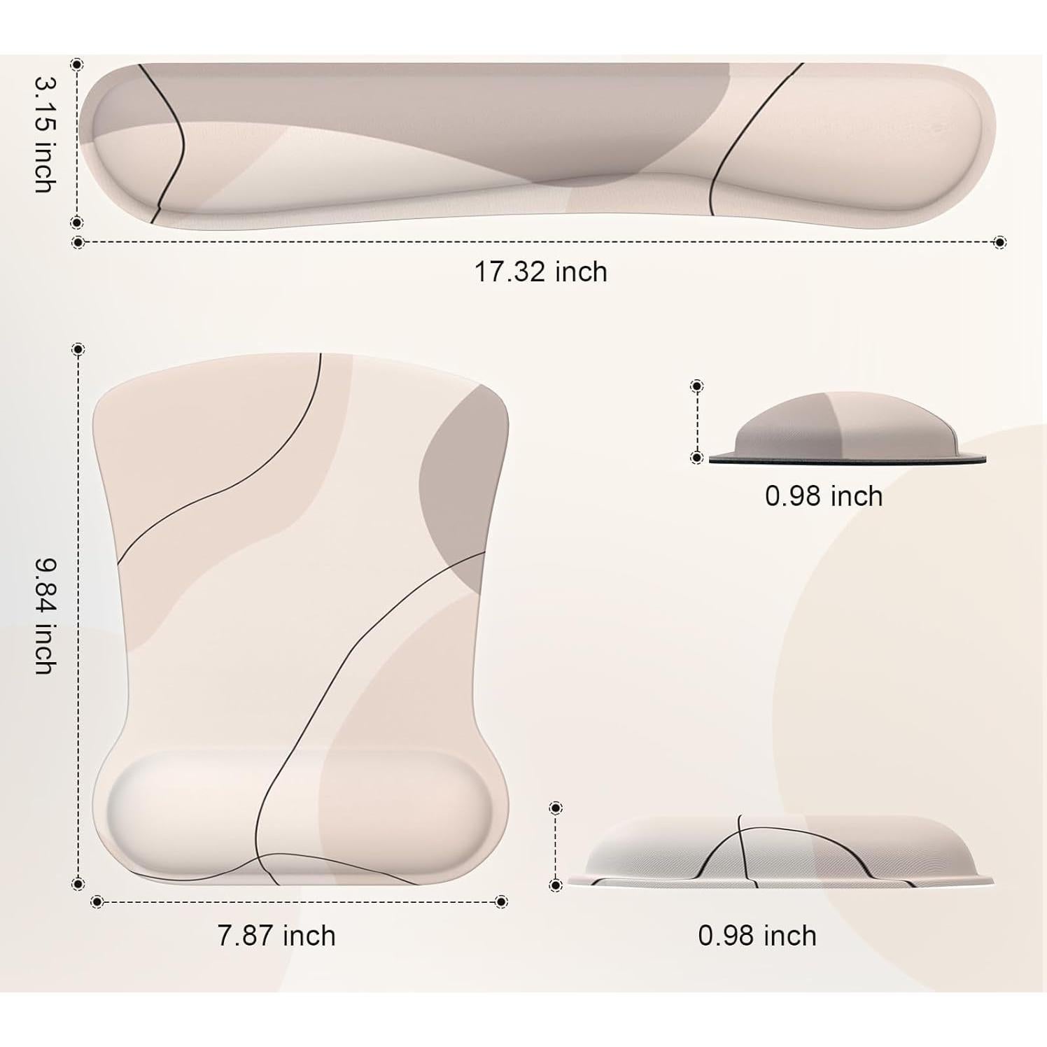 Alfombrilla de Ratón iCasso Ergonómica con Reposamuñecas Marrón