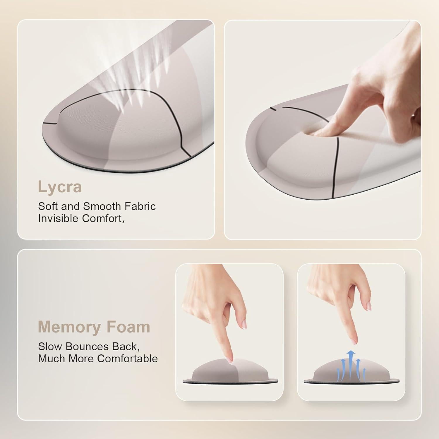 Alfombrilla de Ratón iCasso Ergonómica con Reposamuñecas Marrón