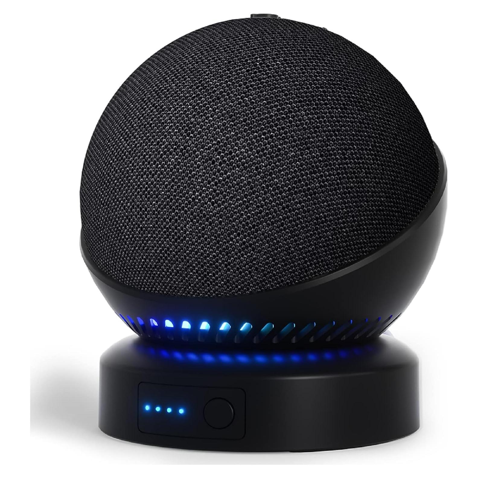 Base de Batería Liboer para Echo Dot 4ta y 5ta Gen Negra