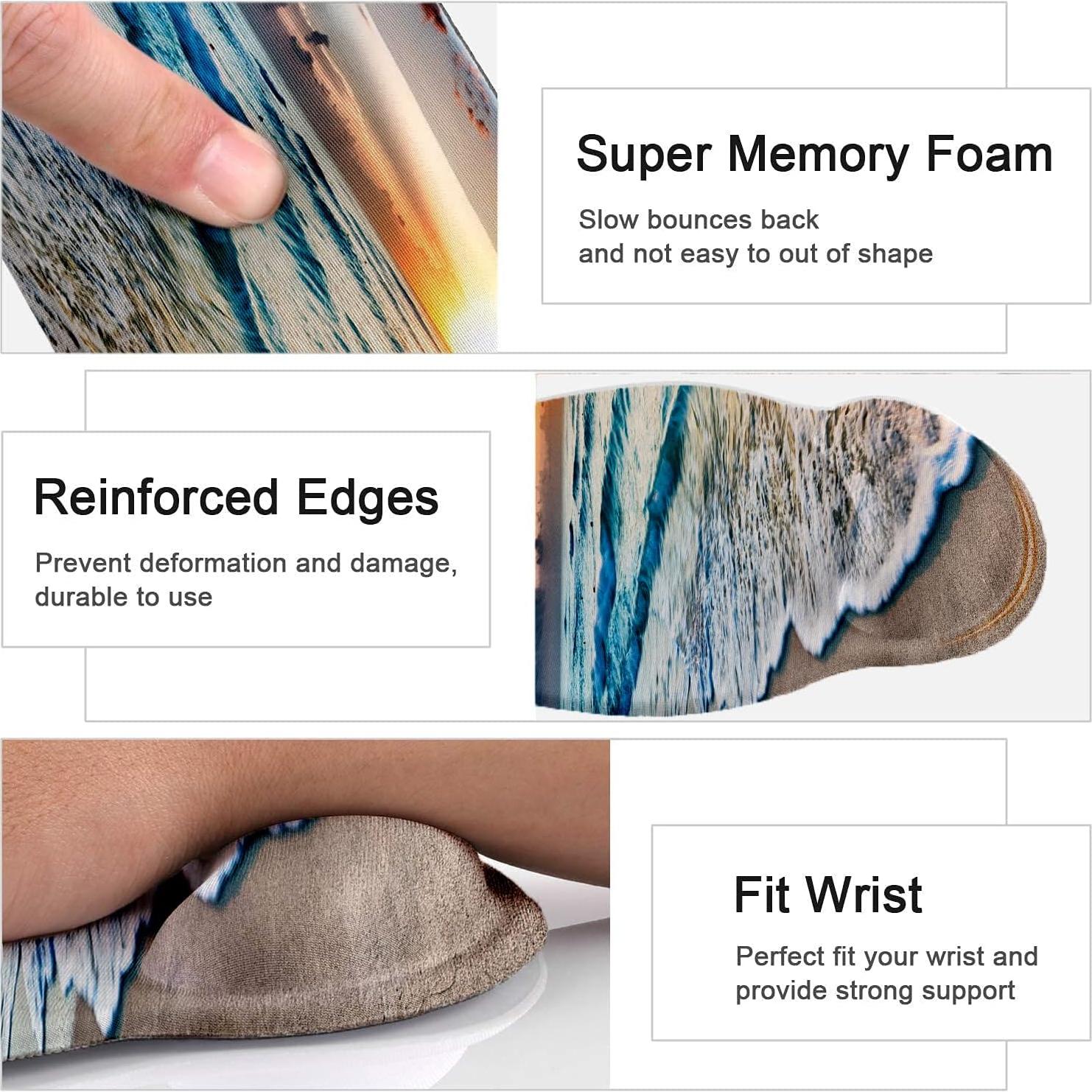 Alfombrilla de Ratón Ergonómica Lateefah con Reposamuñecas 3 en 1