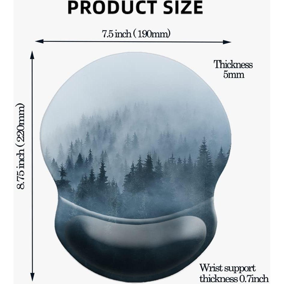 Alfombrilla de Ratón Ergonomica Knocent con Reposamuñecas Bosque