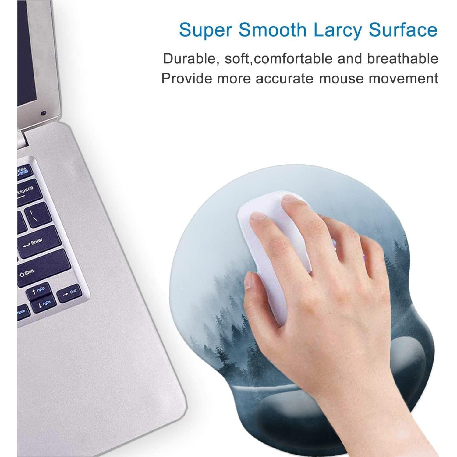 Alfombrilla de Ratón Ergonomica Knocent con Reposamuñecas Bosque