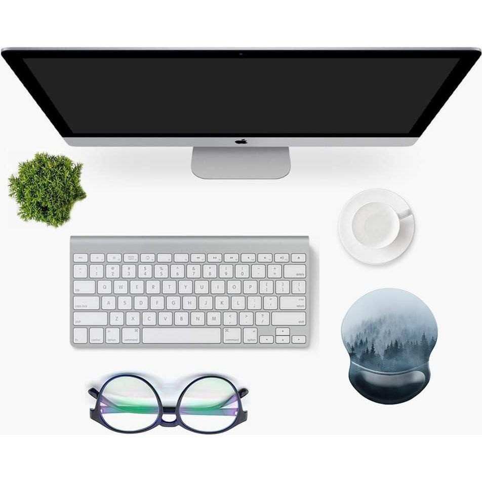 Alfombrilla de Ratón Ergonomica Knocent con Reposamuñecas Bosque