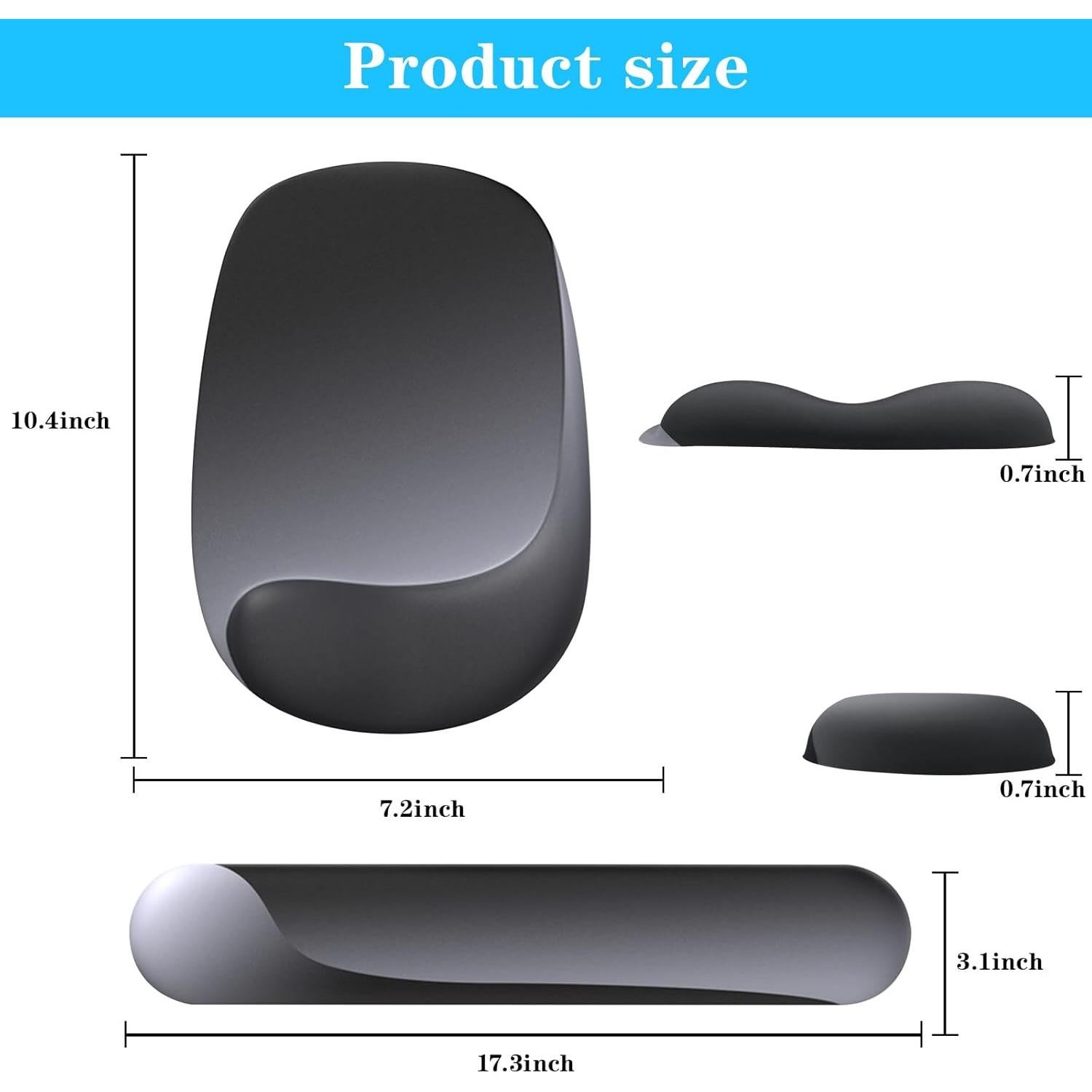 Soporte de Reposamuñecas Ergonómico CFHYZAZNCL - Gel y Lycra