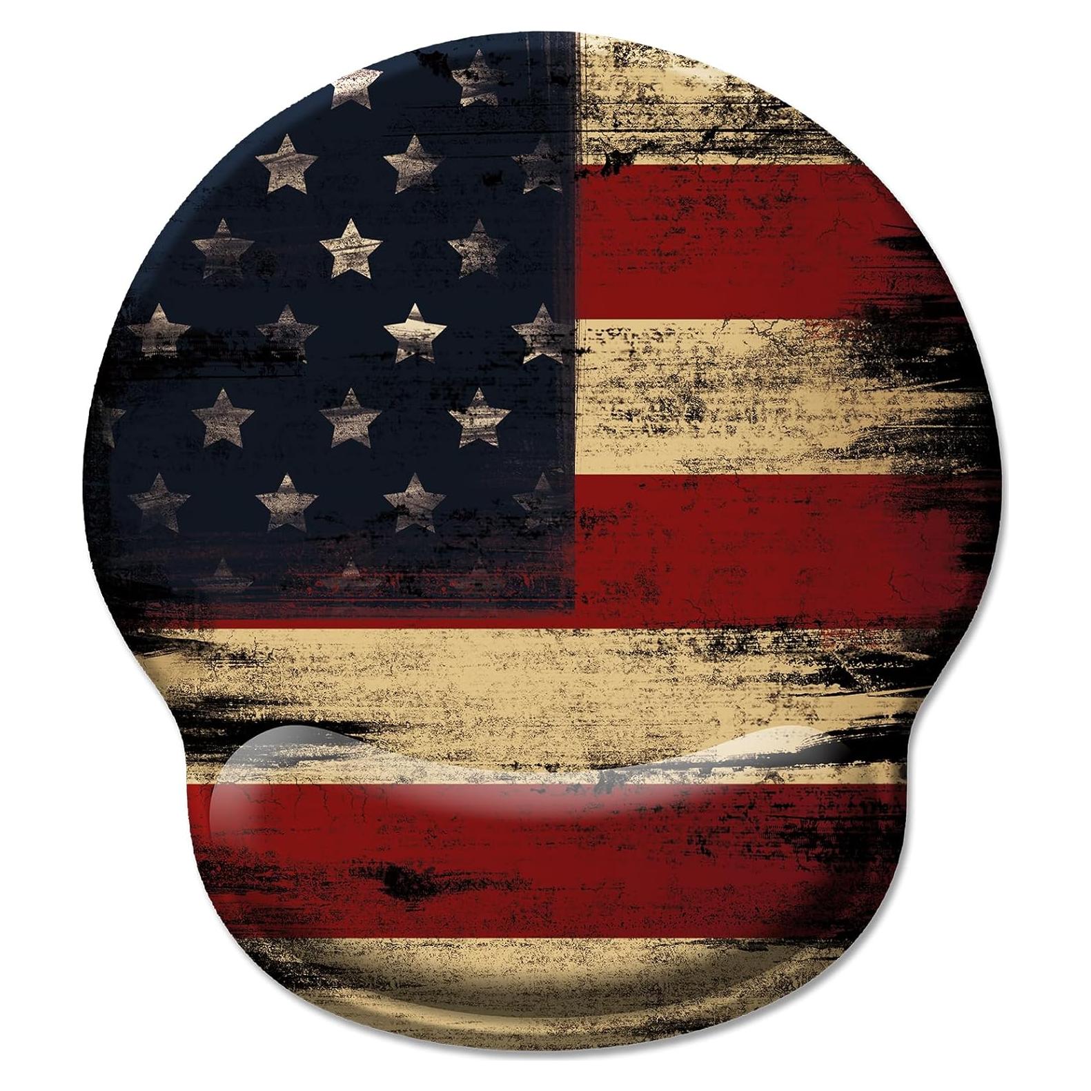 Alfombrilla de Ratón Ergonómica Hancynir Bandera Americana