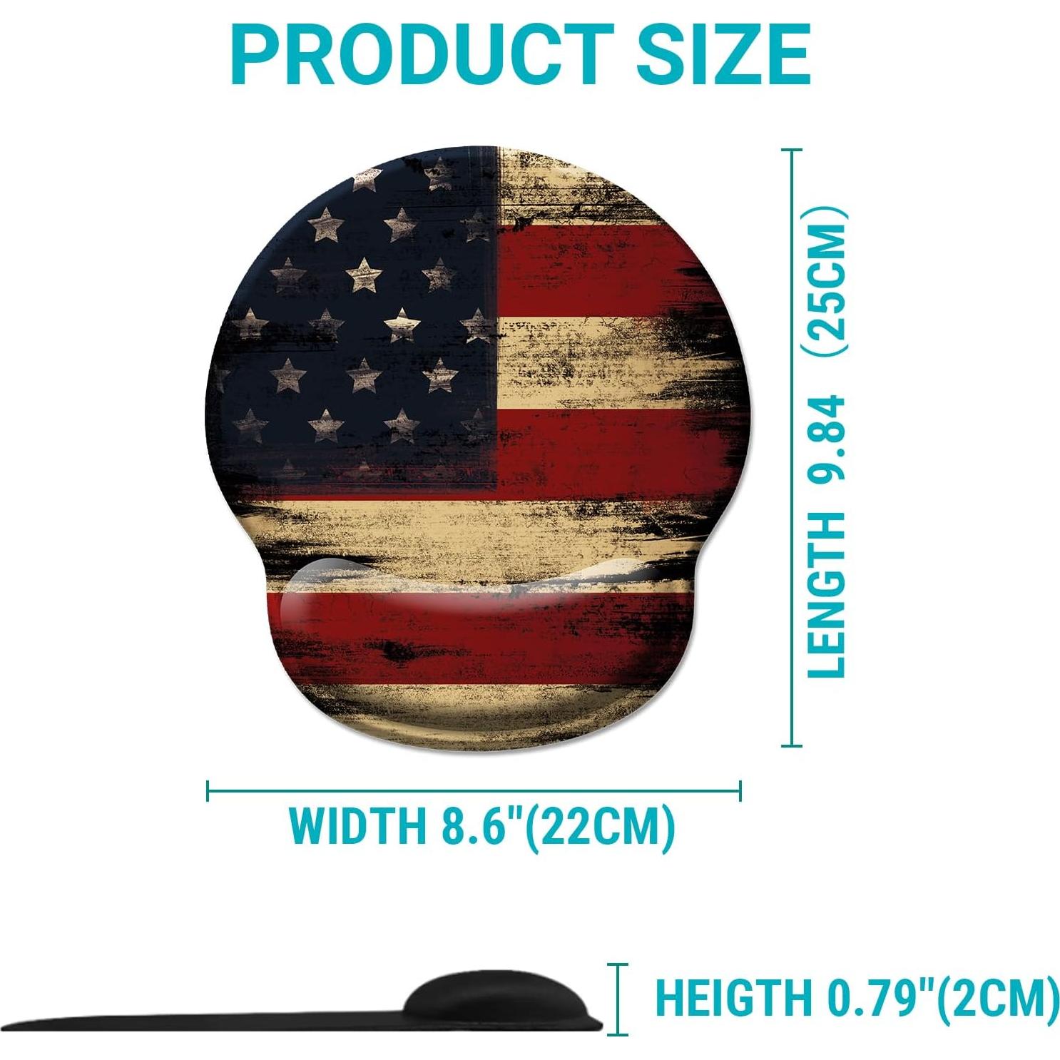 Alfombrilla de Ratón Ergonómica Hancynir Bandera Americana