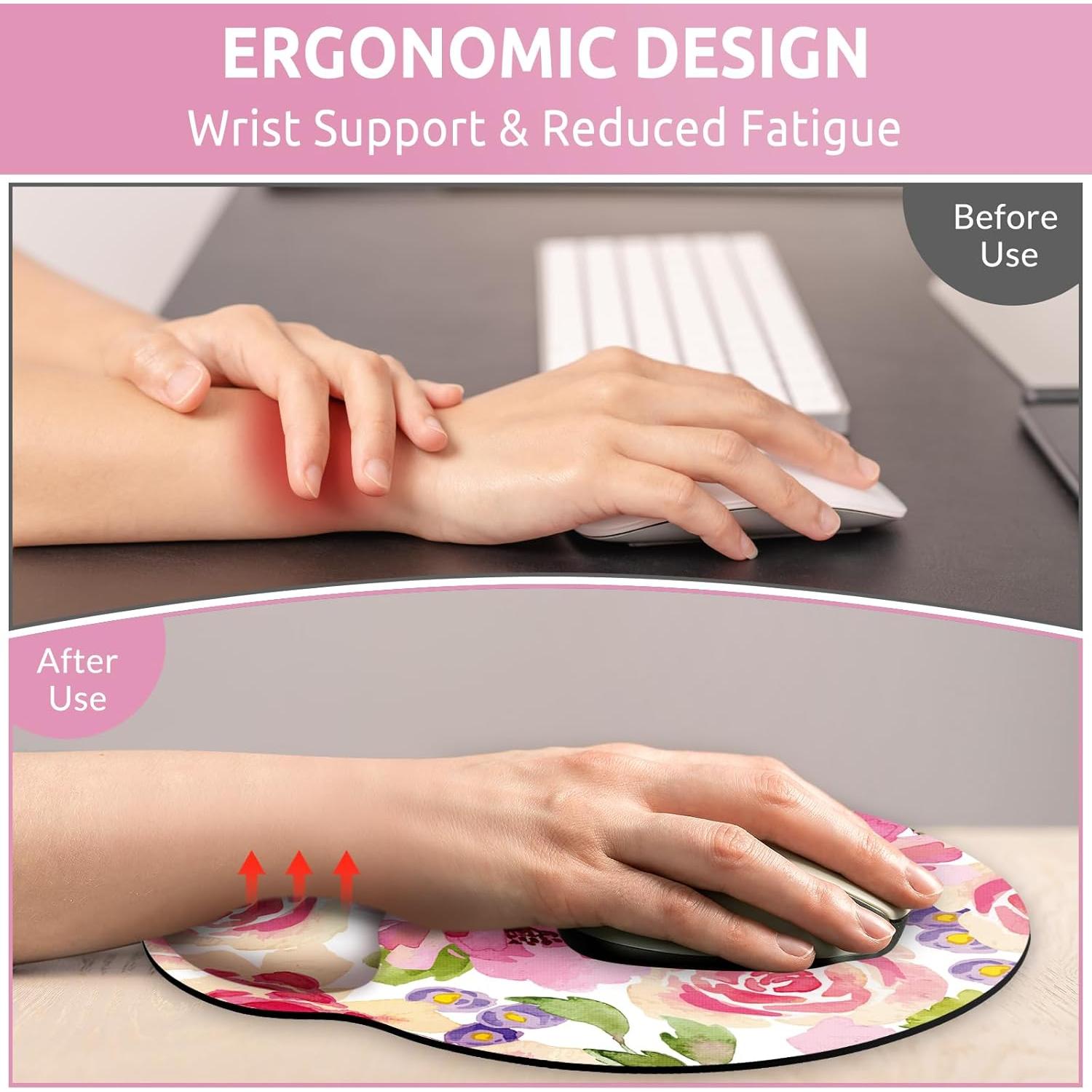 Alfombrilla de Ratón Ergonómica Zuozee con Reposamuñecas de Gel