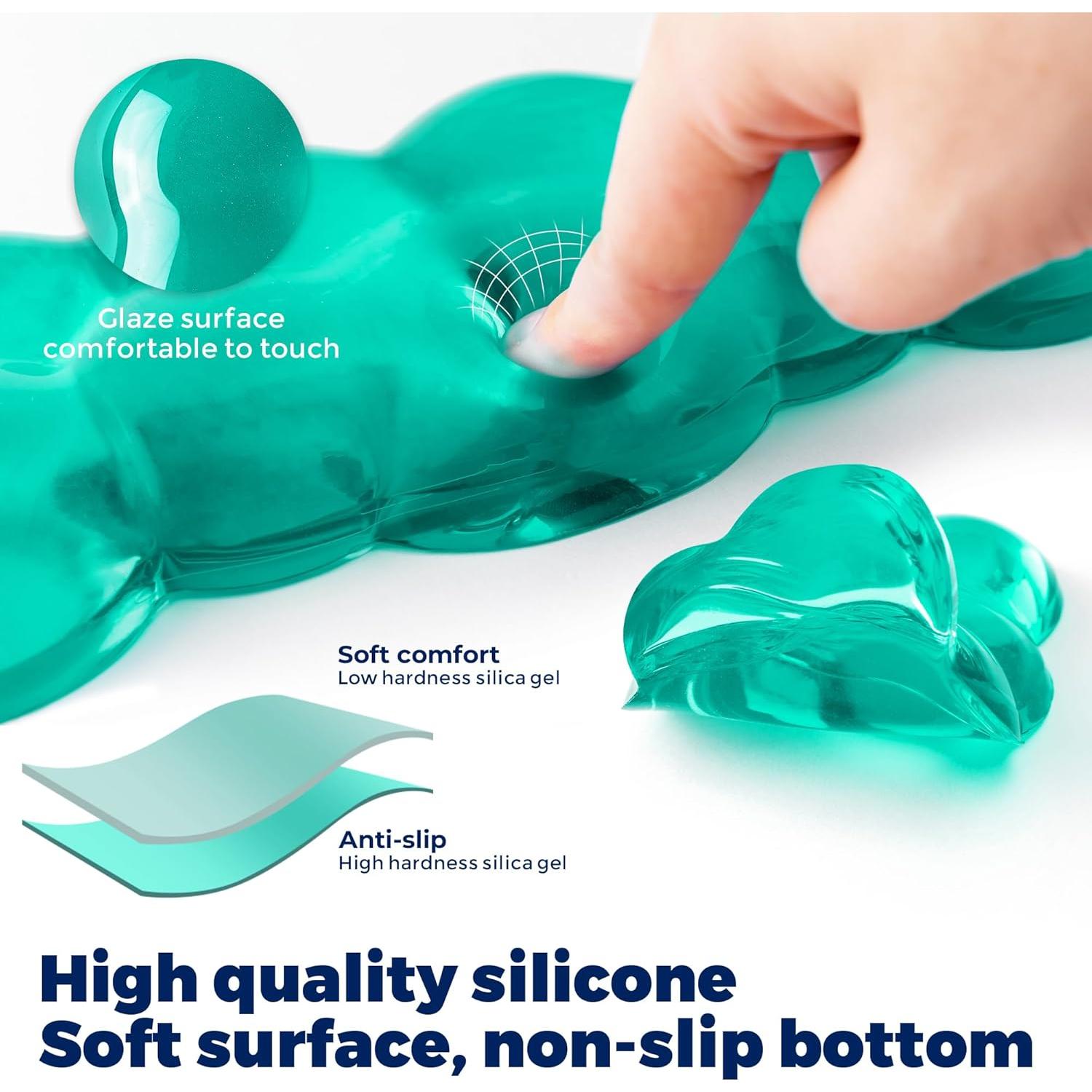 Reposamuñecas de Gel ABRONDA Ergonómico para Teclado y Ratón