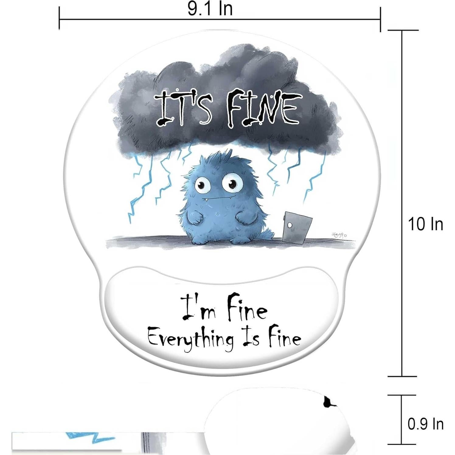 Alfombrilla de Ratón Ergonómica PIDAY con Reposamuñecas 25x25cm